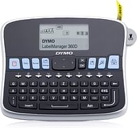 Dymo Label Manager Machine 360D, Label Manager 360D Handheld Label Maker Qwerty Keyboard, Black, S0879490