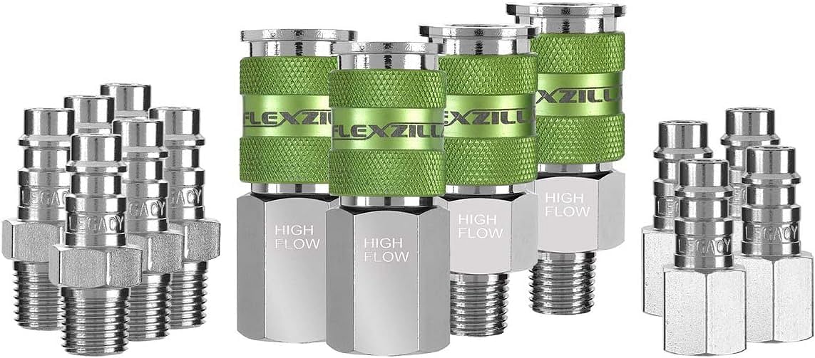 Flexzilla Pro High Flow Coupler & Plug Kit (14 Piece), 1/4" Npt - A53458Fz