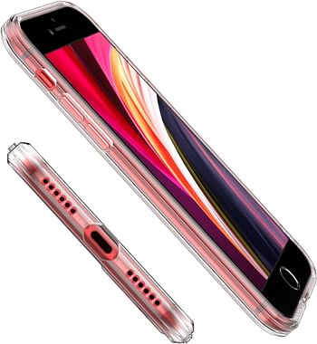 SHAMO'S Clear Shock Absorption TPU Rubber Gel Case (Clear) compatible with iPhone SE 2022 (3rd generation), iPhone SE 2020 (2nd Generation), iPhone 7 and iPhone 8 (Clear)