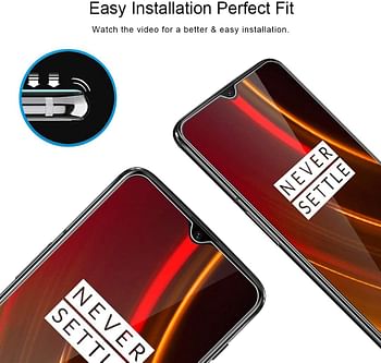 TAURI 3 Pack Screen Protector for OnePlus 6T Tempered Glass with Alignment Frame 2.5D Round Edge 9H Hardness Bubble Free Protective Film