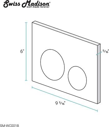 Swiss Madison Well Made Forever SM-WC001B Actuator Flush Plate, Black