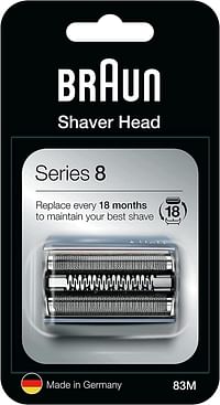 Braun Series 8 83M Electric Shaver Head Replacement - Silver Compatible With