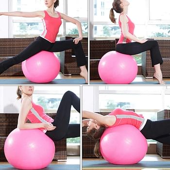 Lixada Exercise Ball Yoga Ball Anti-Burst Thickened Stability Balance Ball Pilates Barre Physical Fitness Exercise Ball 45CM / 55CM / 65CM / 75CM Gift Air Pump