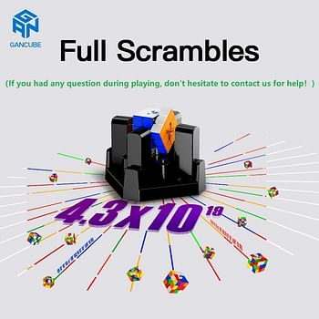 GAN 2.0 Automatic Cube Puzzle Scrambler and Solver Robot, Black