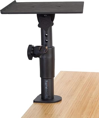 Gator Frameworks Desktop Clamp-On Studio Monitor and Speaker Stand - Set of 2 (GFWSPKSTMNDSKCMP)