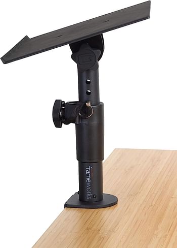 Gator Frameworks Desktop Clamp-On Studio Monitor and Speaker Stand - Set of 2 (GFWSPKSTMNDSKCMP)