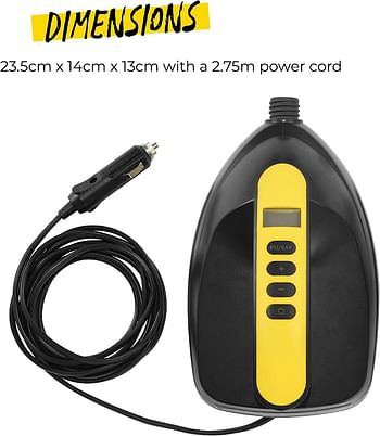 Hydro-Force Auto Electric Air Pump 12V for Inflatable Paddle Boards, SUPS and Kayaks