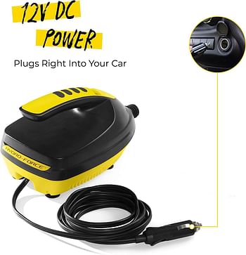 Hydro-Force Auto Electric Air Pump 12V for Inflatable Paddle Boards, SUPS and Kayaks