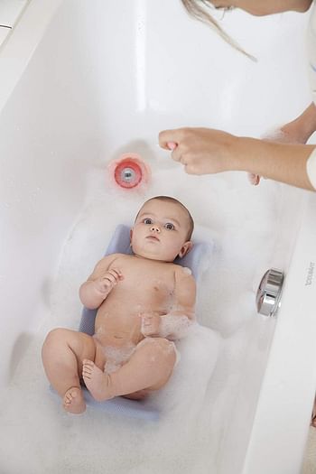 BEABA Baby Bath Seat - Ergonomic - Ideal for Newborns - Made in France - Parma Grey