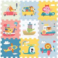 Sunta Transportation & Animals Baby Puzzle Mat 9-Pieces