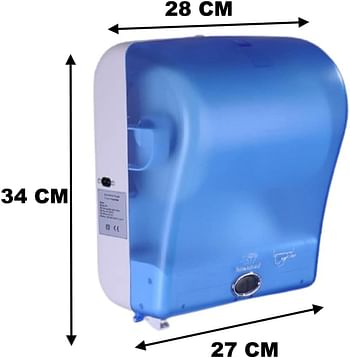 Royal Apex Automatic Sensor Roll Paper Towel Dispenser Wall Mount Holder Auto Cut Jumbo Roll Tissue Dispenser 230VAC / 6V DC for Hospital Hotel Bathroom Public Washroom Office School Kitchen Etc…