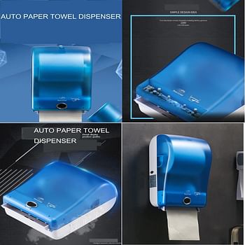 Royal Apex Automatic Sensor Roll Paper Towel Dispenser Wall Mount Holder Auto Cut Jumbo Roll Tissue Dispenser 230VAC / 6V DC for Hospital Hotel Bathroom Public Washroom Office School Kitchen Etc…