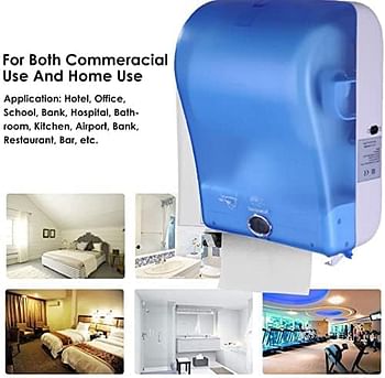 Royal Apex Automatic Sensor Roll Paper Towel Dispenser Wall Mount Holder Auto Cut Jumbo Roll Tissue Dispenser 230VAC / 6V DC for Hospital Hotel Bathroom Public Washroom Office School Kitchen Etc…