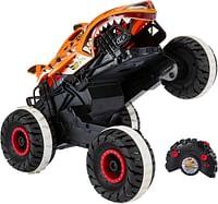 ​Hot Wheels Monster Trucks HW Unstoppable Tiger Shark R/C Vehicle, 4x4 All-Terrain Remote-Control Toy for Kids 4 Years Old & Up
