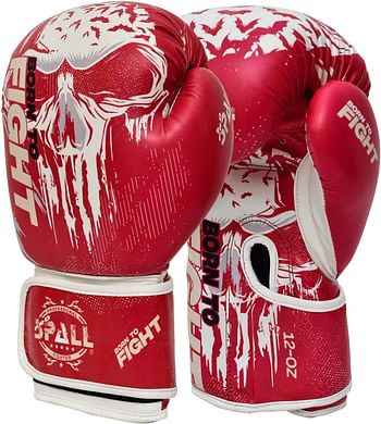 Boxing Gloves 6oz to 14oz Red Blue Black For Sparring Boxing Kickboxing Punch Bag Fitness Muay Thai Fighting Heavy Duty Training for Men and Women By SPALL size 6-oz