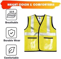 Fitto Construction Worker Role Play Costume Set - Kids Construction Worker Costume Dress Up Pretend Play Outfit with Rescue Tools and Accessories Kids Toys, Career Costumes for Kids