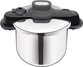 Tefal Secure 5 Neo Presure Cooker, 6 Litre, Stainless Steel, P2530752, Silver