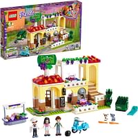 LEGO 41379 Friends Heartlake City Restaurant Pizzeria Set with 3 Mini Dolls, Scooter and 2 Cat Figures