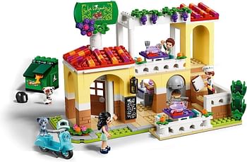 LEGO 41379 Friends Heartlake City Restaurant Pizzeria Set with 3 Mini Dolls, Scooter and 2 Cat Figures