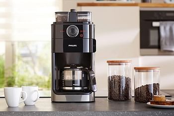 Philips Grind & Brew Coffee Maker, HD7762/00, Black