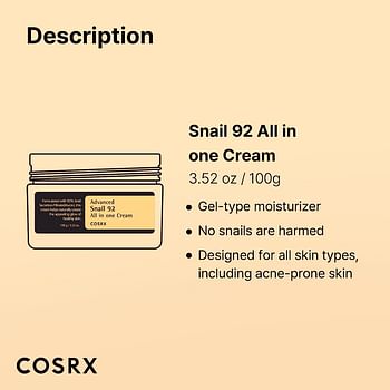 COSRX Advance Snail 92 All In One Cream 100ml