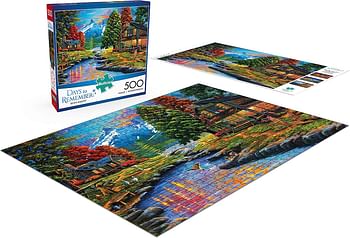 Buffalo Games - Days to Remember - Dewie Hollow - 500 Piece Jigsaw Puzzle , Orange, Yellow, Green , 21.25"L X 15"W