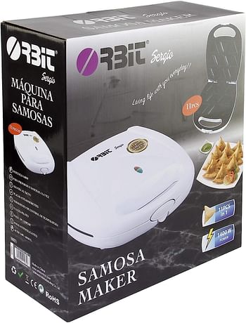 Orbit Sergio Electric Samosa Maker, White