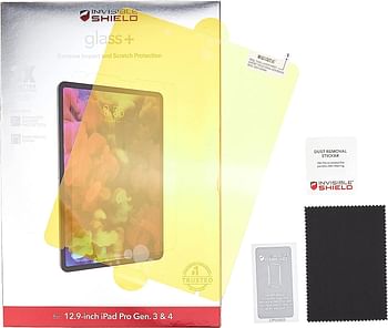 ZAGG InvisibleShield Glass Plus - Tempered Glass Screen Protector Made For the Apple iPad Pro 12.9 Inch - Clear