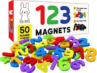 123 Magnetic Numbers - 50 Magnetic Numbers - Ideal For Number Sequencing& Learning- Made From Non-Toxic Material With Full Magnet Back