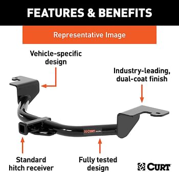 Curt 11051 Class 1 Trailer Hitch, 1-1/4-Inch Receiver, Compatible With Select Honda Insight