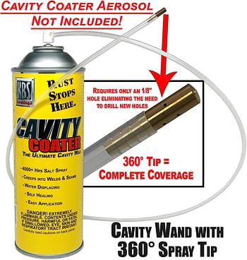 KBS Coatings 75015 36" Cavity Wand with 360 Degree Spray Tip (Cavity Coater Aerosol Can NOT Included)