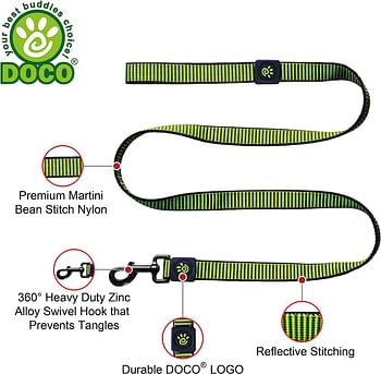 Doco® Martini Bean Leash 4Ft (Dcs5048) Color - Red, Sizes - S