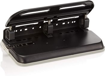 Swingline 2-7 Hole Punch, Semi-Adjustable, Heavy Duty Puncher, Easy Touch, 24 Sheet Punch Capacity, Black (74150)