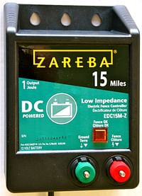 Zareba EDC15M-Z 15-Mile Battery Operated Low Impedance Electric Fence Charger, Black