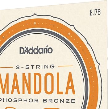 D'Addario EJ76 Phosphor Bronze Mandola Strings, Medium, 15-52