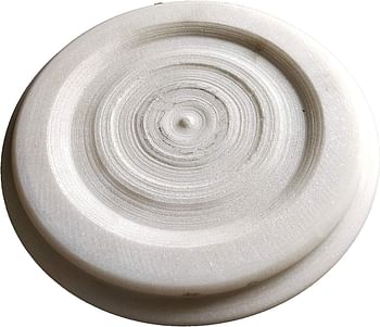 K.M. marche™ Pure White Makrana Marble Chakla/Roti Maker/Rolling Board Anti-Skid (9" Inch or 23 CM)