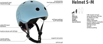 Scoot and Ride | Matte Finish Baby Helmet with Adjustable Straps | Sizes Small-Medium | Includes LED Saftey Light and Soft Fleece Padding for Extra Protection