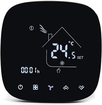 Royal Apex Luxury Design Wifi Programmable Room Smart Thermostat, Energy Saving Fcu Central Air Conditioner Cooling Temperature Touch Controller 95-240Vac With Alexa Echo Google Home Ifttt Support