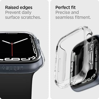 Spigen Thin Fit designed for Apple Watch Series 8/7 (45mm) Case Cover - Black