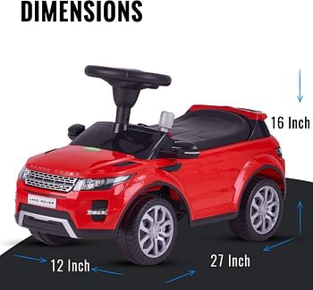 Baybee Licensed Range Rover Push Ride on Kids Car, Baby Ride on Push Car for Kids with Music & storage | Kids Baby Big Car Ride on Toys | Ride on Baby Car for Kids to Drive 1 to 3 Years Boy Girl (Red)
