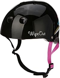 Wipeout Helmet for 8+ Age Kids, Black Bolt