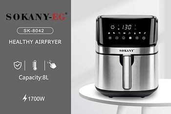 Sokany 8L Digital Air FryerWorks with Bluetooth and WiFi SK-ZG-8042