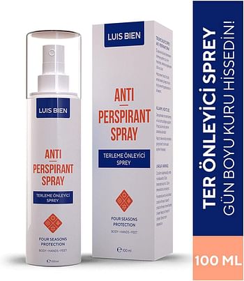 Luis Bien Antiperspirant Spray for Body, Hands and Feet (100ml)
