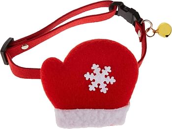 OHANA XMAS Festive CAT DOG COLLAR with GLOVE shape Prop in Christmas theme for Pets, Cats, Dogs, Rabbit Costumes - MEDIUM