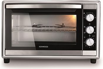 Kenwood 56L Toaster Oven Oven Toaster Grill Large Capacity Double Glass Door Multifunctional With Rotisserie And Convection Function For Grilling, Silver, Stainless Steal, MOM56.000SS