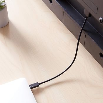 Amazn Basics Premium Aluminum USB-C to HDMI Cable Adapter (Thunderbolt 3 Compatible) 4K@60Hz - 1-Foot