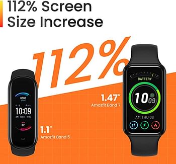 Amazfit Band 7 Fitness, Black, Space Black, B2177OV1N