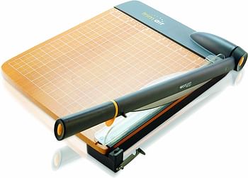 Westcott 15'' TrimAir Anti-Microbial Wood Guillotine Paper Cutter & Paper Trimmer, 30 Sheet (15107)