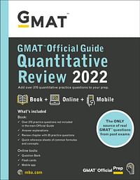 دليل Gmat الرسمي المراجعة الكمية 2022: كتاب + بنك الأسئلة عبر الإنترنت غلاف ورقي