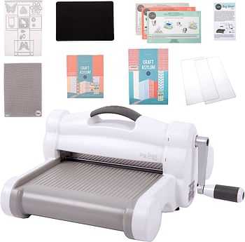 Sizzix big shot plus starter kit 660341 manual die cutting & embossing machine for arts & crafts, scrapbooking & cardmaking, 9 opening